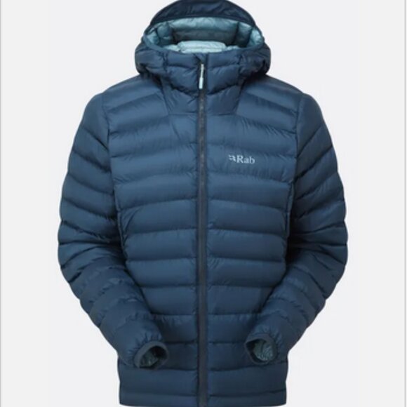 Women's Rab Cirrus Alpine Insulated Jacket, Size Medium, Tempest Blue, NWT - Picture 1 of 11